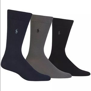 NEW $40 Polo Ralph Lauren Mens Crew Dress Socks